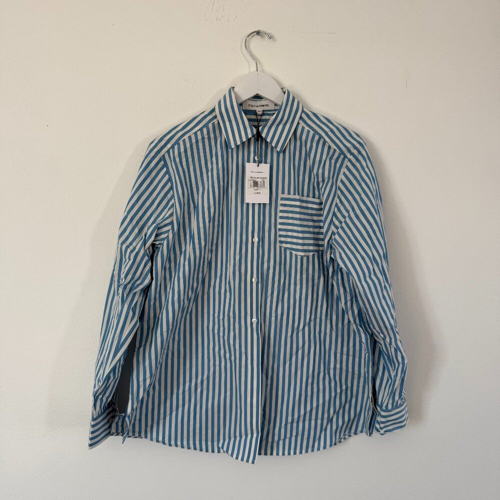 Solid & Striped Avril Striped Poplin Button Down Shirt NWT Medium